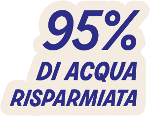 95% di acqua risparmiata