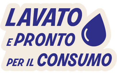 Lavato e pronto per il consumo