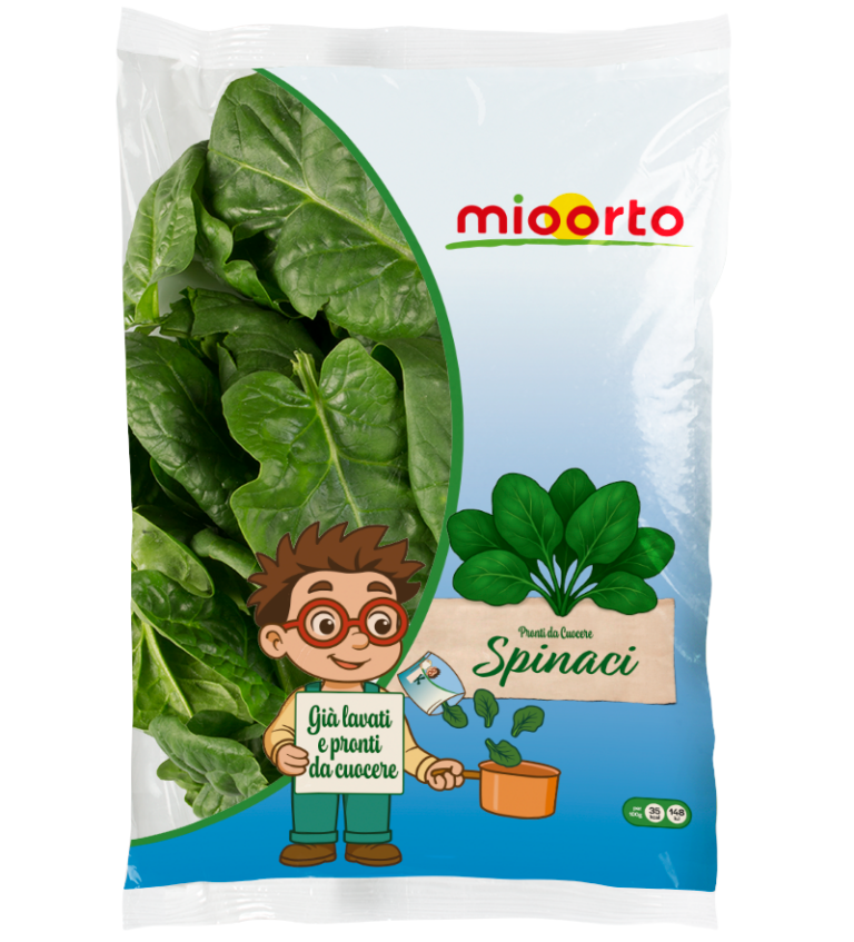 pack di insalata spinaci pronti da cuocere