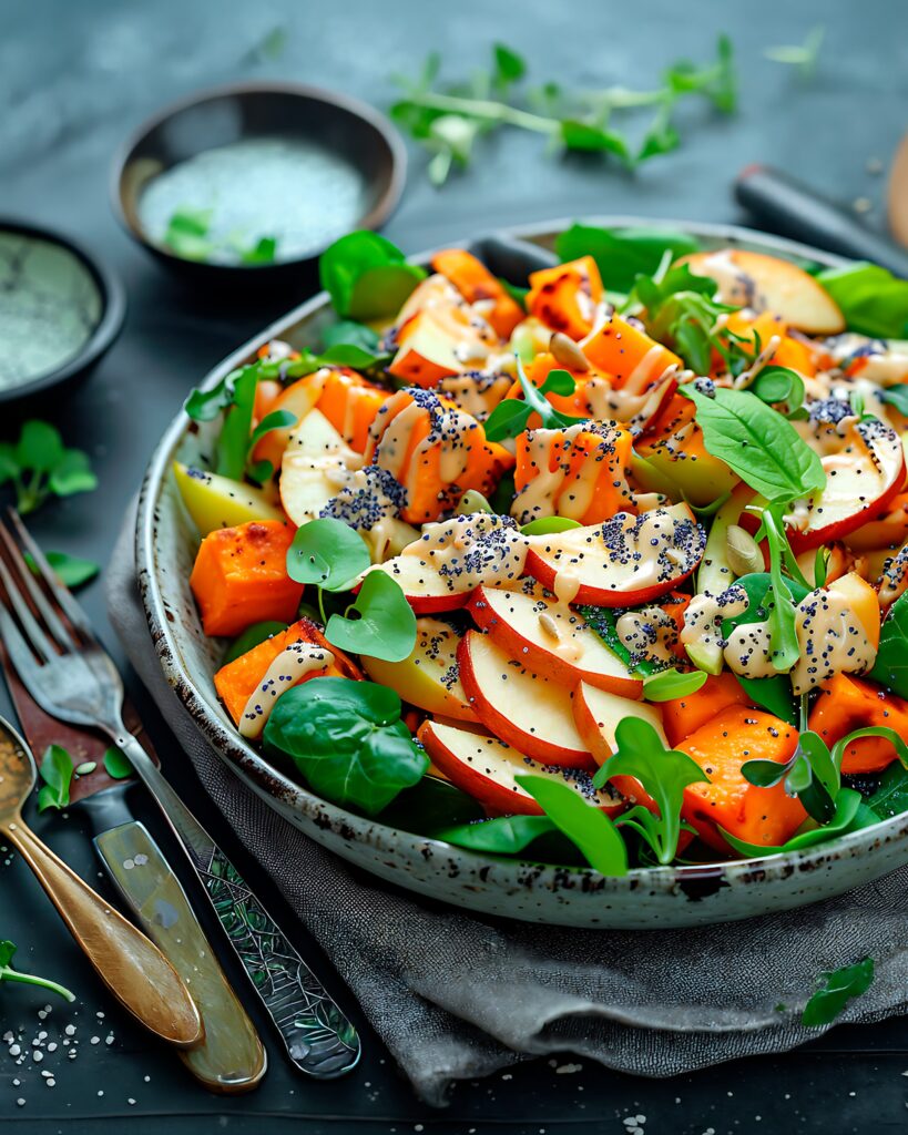 Insalata di patate dolci e mele