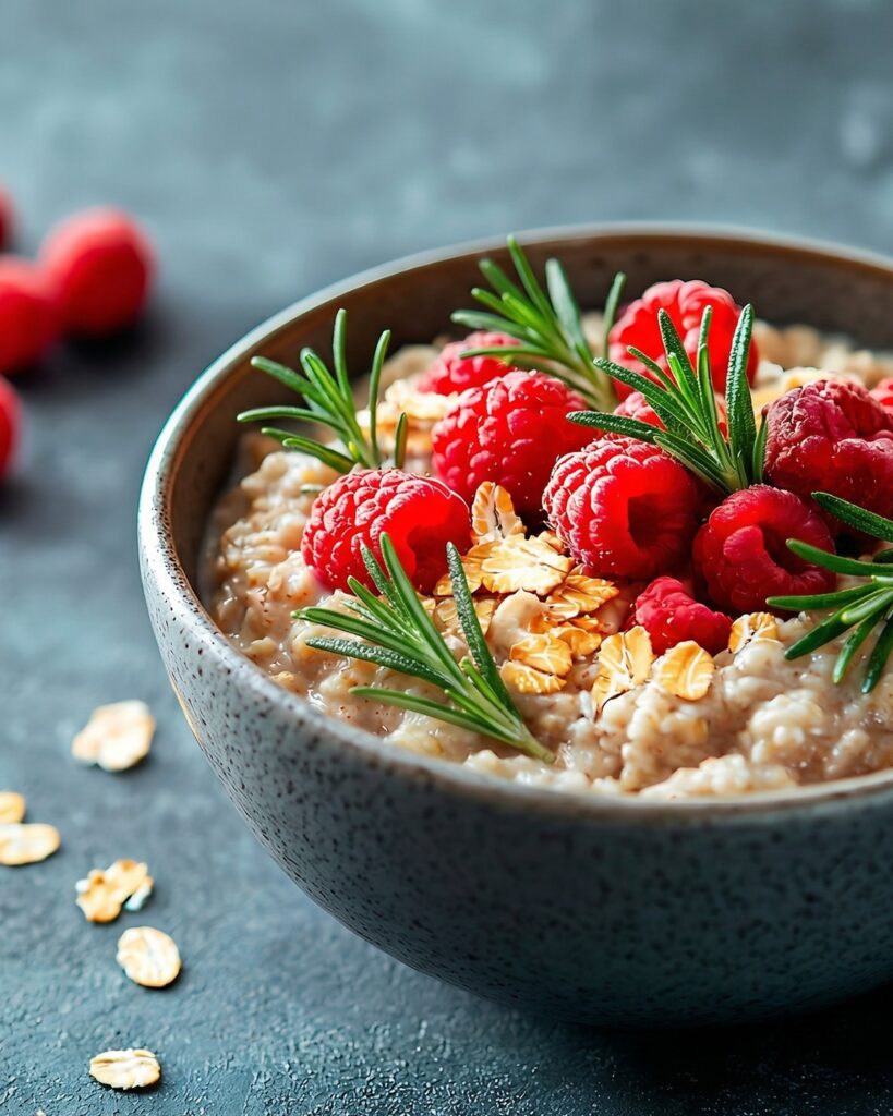 Porridge con lamponi