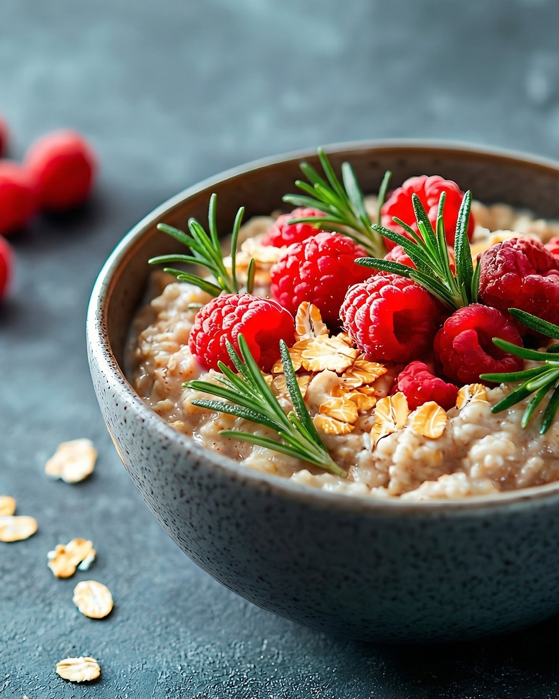 Porridge con lamponi