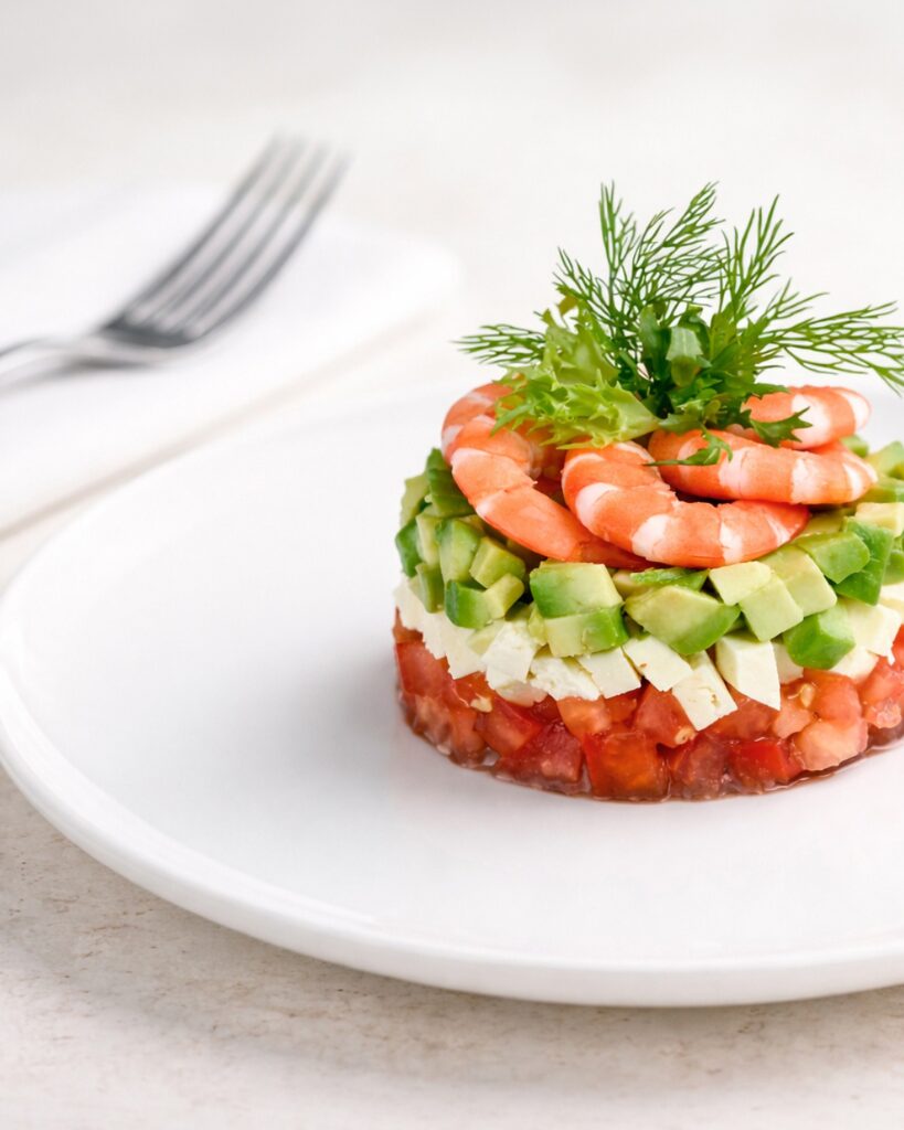 Tartare di avocado e gamberi